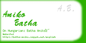 aniko batha business card